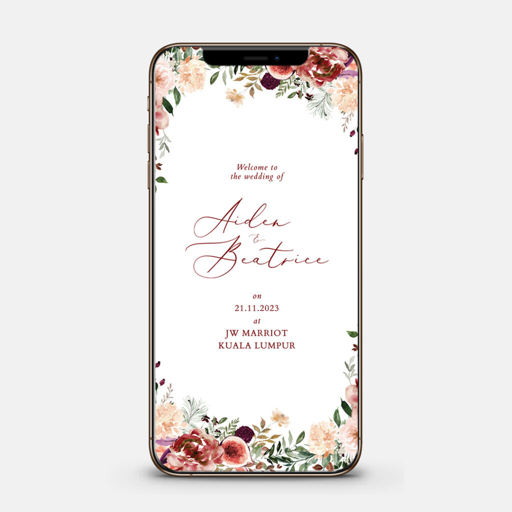 Adore Floral I Digital Invitation Joyvite Digital Wedding